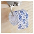 thumbnail image 4 of Solución de baño contemporánea, soporte para papel higiénico de latón macizo con acabado en cromo pulido, fácil instalación con tornillos o pegamento, montaje en pared para ahorrar espacio, cubierta, 4 of 5