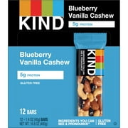 KIND Fruit and Nut Bars Blueberry Vanilla & Cashew -- 12 Bars