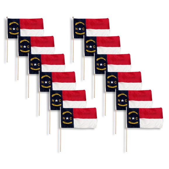 North Carolina Flag 12 x 18 inch - 12 PK