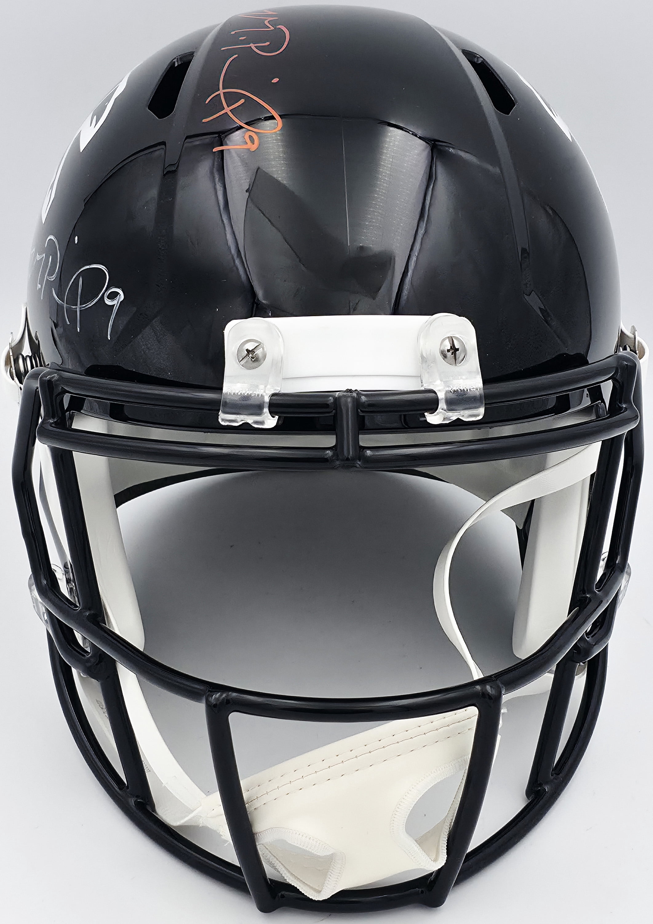Michael Penix Jr Autographed Atlanta Falcons Alternate Black Full Size Speed Replica Helmet (Signed Twice) Beckett BAS Witness #2W906157