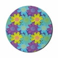 thumbnail image 1 of Floral Mouse Pad for Computers, 90's Style Flowers Watercolor Style Daisies Chamomile Botanical Rhythmic Motifs, Round Non-Slip Thick Rubber Modern Gaming Mousepad, 8" Round, Multicolor, by Ambesonne, 1 of 2