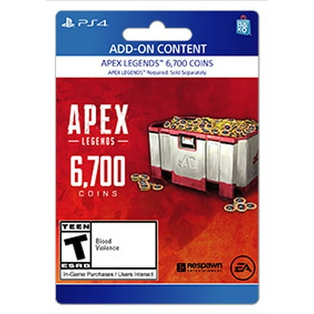 Apex Legends™ – 6,000 (+700 Bonus) Apex Coins, Electronic Arts, Playstation, [Digital Download]