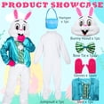 thumbnail image 2 of Alaiyaky Easter Bunny Costume Adult, Rabbit Costume with Vest Rabbit Bow Tie, Rabbit Onesie Costume for Easter Fancy Dress Costume, 2 of 12