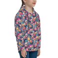 thumbnail image 3 of Lsque Skull flower leaf Plaid Patten Youth Hoodie Sweatshirt Pullover with Kangaroo Pocket Boys and Girls Hoodie Warm Hoodie for Kids-Large, 3 of 6