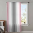 thumbnail image 4 of Pink Grey Sheer Curtains 54 Inches Long, Gray Farmhouse Modern Rustic Light Filering Curtains, Breathable Simi Curtain Privacy Drapes for Kitchen Bathroom Nursery Lightweight Small Window Treatment, 4 of 9