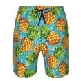 thumbnail image 3 of Fuzoiu Pineapple Print Men's Beach Shorts,Men's Swim Trunks,Quick Dry Board Shorts with Pockets,Men's Bathing Suits for Surfing, Running, and Casual Wear-Medium, 3 of 6