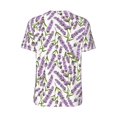 thumbnail image 3 of Rocae Lavender Flowers for Breathable Men's Baseball T-Shirt Fashionable Casual Baseball Jersey, Moisture-wicking Sportswear 3X-Large, 3 of 9