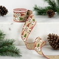 thumbnail image 2 of Northlight Gnome Burlap Style Wired Craft Christmas Ribbon 2.5" x 10 Yards, 2 of 5