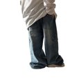 thumbnail image 3 of RUTAYY Toddler Boys Jeans Wide Leg Pants Loose Straight Leg Trouser Versatile Pants, 3 of 9