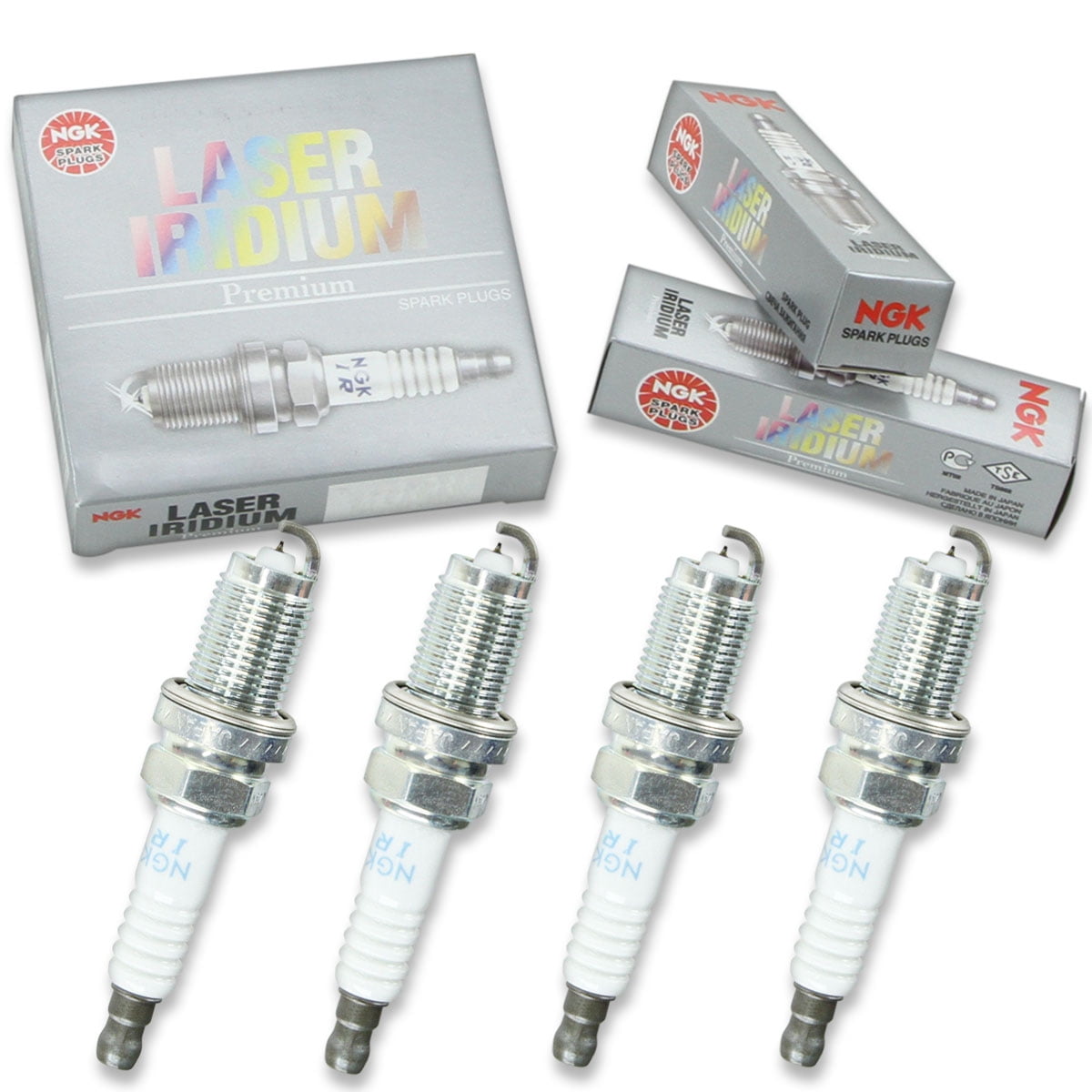 4 pc NGK 5266 Laser Iridium Spark Plugs for 3432 4504 4702 5352 9770 9807B-561BW 9807B561BWA0 IK20G IK20TT PK20TT RC6WYPB3 SKJ20DR-M11 Ignition Wire Secondary Fits select: 2006-2011 HONDA CIVIC