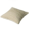 thumbnail image 6 of 16" Handwoven Wool & Cotton Throw Pillow Cover with Woven Knit Texture, 6 of 9