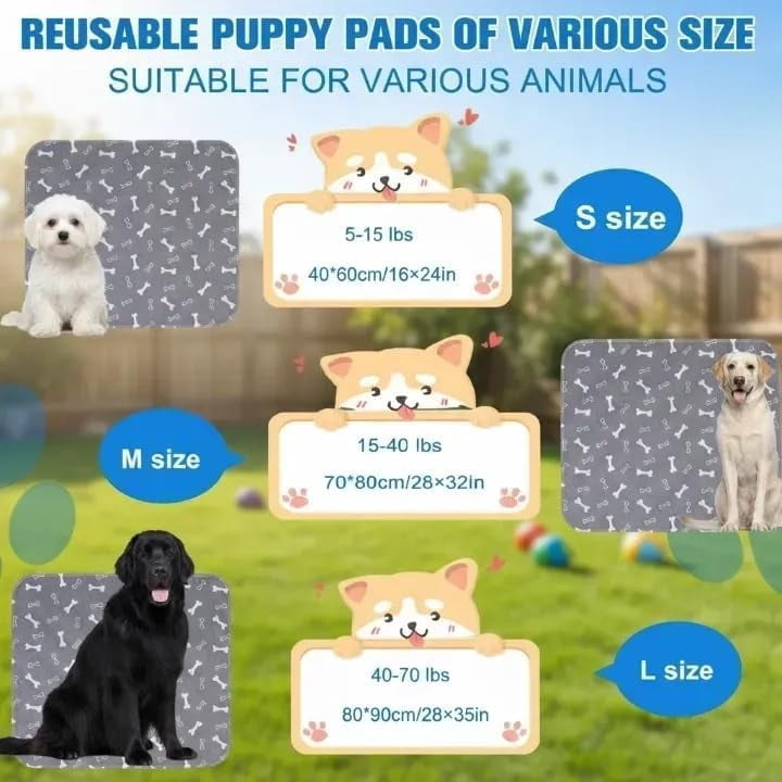 Puppy Pads with Pheromones,Puppy Pee Pads for Dogs, 2026 Upgraded Washable Puppy Pad with Pheromones, Puppy Pads with Pheromones - Leak & Odor Proof, Non-Slip Base, Easy to Clean & Reusable