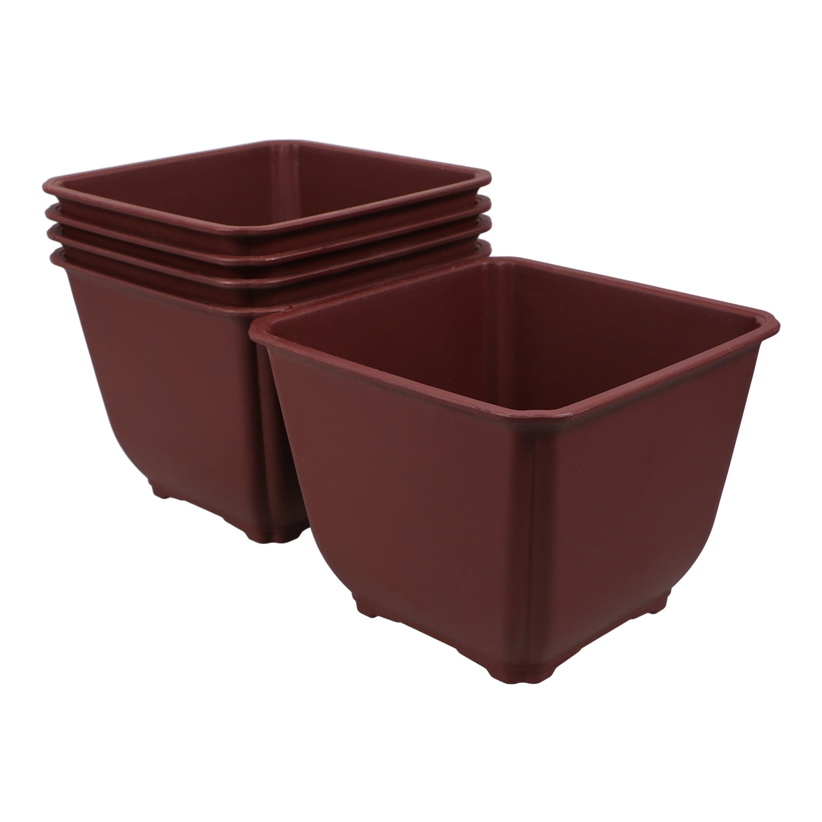 SEWCHICS Flower Pot For Indoor Use Dark Red 5Pcs 12.0x6.0x4.7In