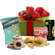 Holiday Delight Gluten Free Gift Basket  Holiday Gift Box with Gourmet Biscotti, Cookies, Sweets & Nuts [Large] Prime Mother's Day Gift by Gluten Free Palace