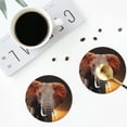 thumbnail image 5 of Bingfone Vintage Elephant Sunset In Kenya Leather Drinks Coasters With Set Of 6,Suitable For Home Kitchen,Coffee Cup Coasters Home Gift, 5 of 9