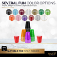 thumbnail image 3 of Disposable Plastic Cups, Assorted Colors Plastic Cups, 12-Ounce Plastic Party Cups, Strong and Sturdy Disposable Cups for Party, Wedding, Christmas, Halloween Party Cup, 50 Pack, 3 of 5