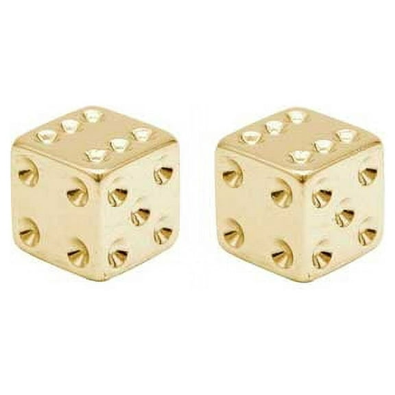 Dice Valve Caps Gold.