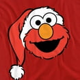 thumbnail image 2 of Sesame Street Christmas Santa Hat Elmo Face Unisex Adult T Shirt, Red, 3X-Large, 2 of 5