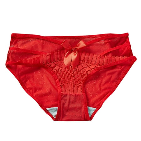 

zuwimk Womens Panties Women Cotton Underwear Pack of 6pcs T-string Thong Panties RD1 One Size