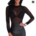 thumbnail image 4 of Camiseta Básica Qarigey Manga Larga Negro M Type3 NO3, 4 of 6