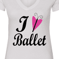 thumbnail image 4 of Inktastic I Heart Ballet Dance Ballerina Women's V-Neck T-Shirt, 4 of 5