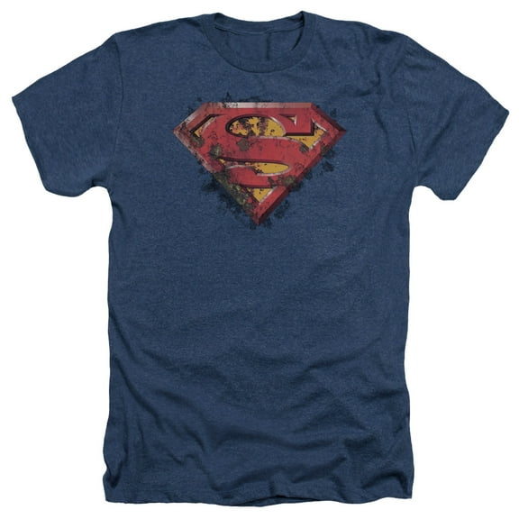 Superman - Rusted Shield - Heather Short Sleeve Shirt - Small