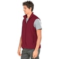 thumbnail image 2 of Men's Full-Zip Polar Fleece Vest, Burgundy L, 1 Count, 1 Pack, 2 of 7