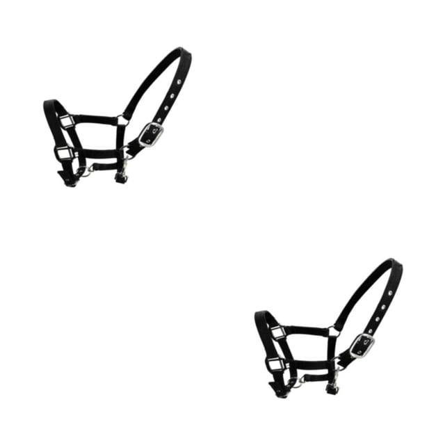 Methold Collar de cabeza de brida de poni con cuello Halter acolchado, aleación de Zinc ajustable, fácil de llevar, soporte de cabeza Type2 NO2