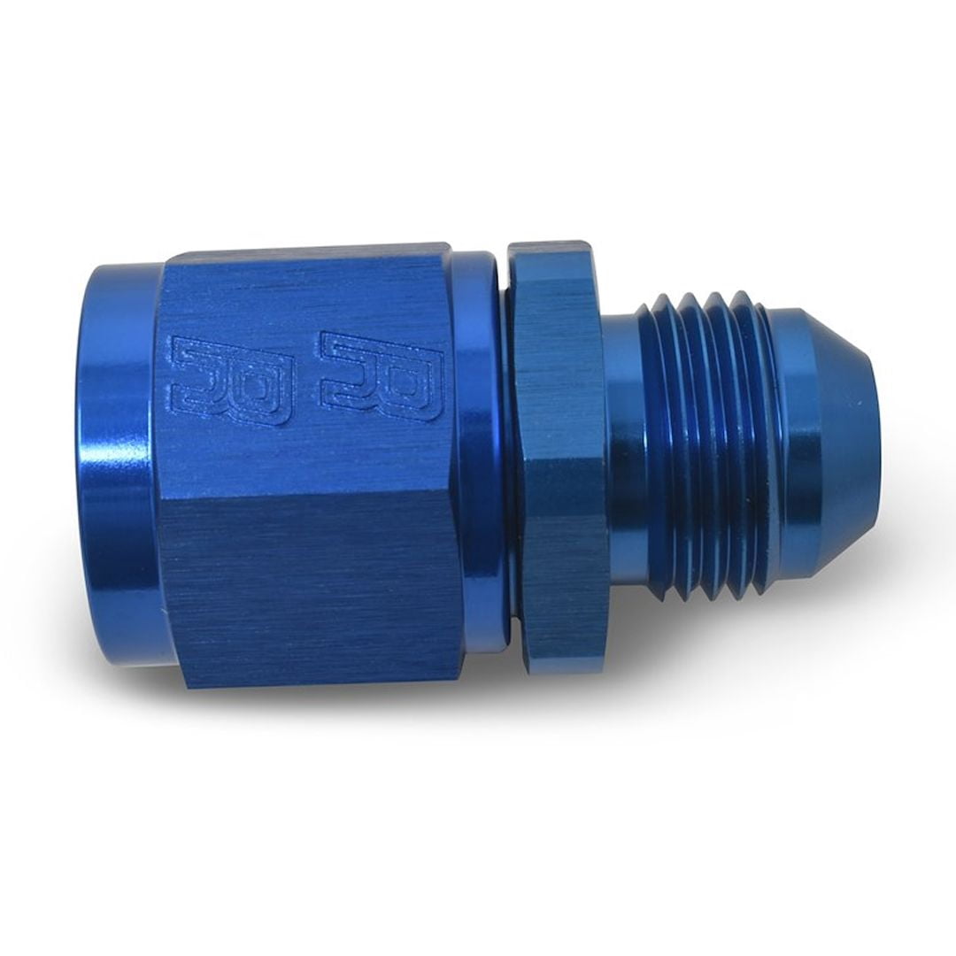 Russell Performance -8 AN Female to -6 AN to Male B-Nut Reducer (Blue)