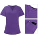 thumbnail image 3 of Ropa quirúrgica elástica de secado rápido, ropa de enfermera de hospital, traje de salón de belleza, ropa de lavado a mano con escote en V dividido, 3 of 6