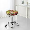 thumbnail image 7 of Fotbe Bright Mushrooms Stool Covers Round,Waterproof Round Bar Stool Covers Bar Chair Covers Washable Stool Cushion Slipcover for 12-14 Inch Chair-12 inch, 7 of 7
