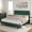 Green, variant on Bed Frame with Adjustable Headboard,Velvet Upholstered Platform Bed,Vertical Channel Tufted Design,Wooden Slat Support, No Box Spring Needed, Easy Assembly