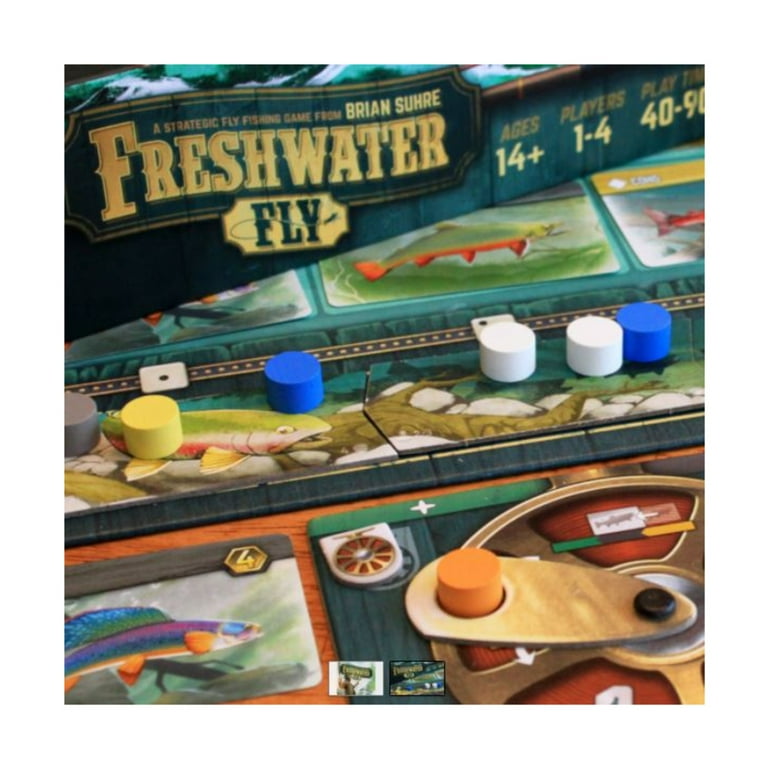 Go Fishing Freshwater Fly Board Game – 2 Players, Ages 14+, Dice