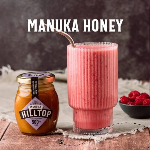Hilltop Honey Manuka MGO500+ Honey 225g, British Import (Pack of 2)
