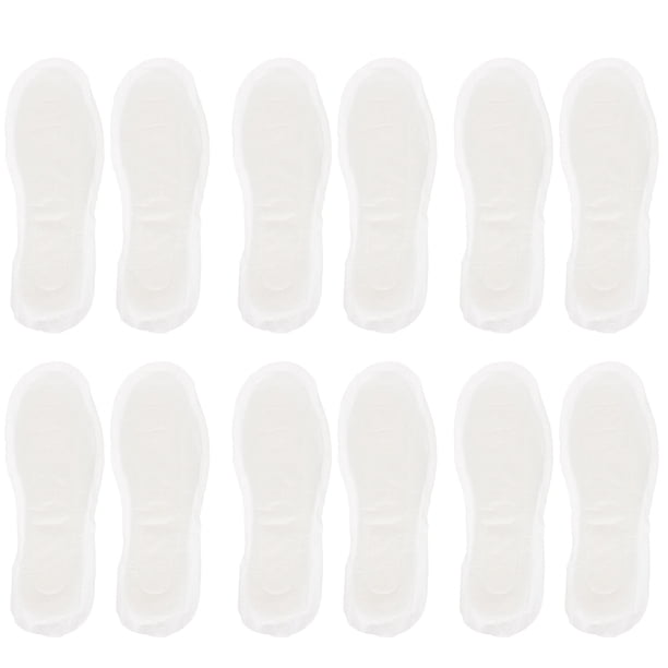 10 pares de plantillas desechables, compresas, almohadillas de algodón para zapatos