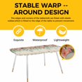 thumbnail image 4 of Watercolor Roses Table Cloths for 8 Foot Rectangle Tables, Spring Flowers Leaves Butterflies Beige Patio Waterproof Elastic Fitted Tablecloths, Washable Rectangular Table Cover for Camping, 4 of 8