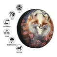 thumbnail image 4 of Naloa Romantic Flower Fox PVC Leather Spare Tire Wheel Cover for Car Truck SUV Camper Trailer Universal Fit many size16 inch, 4 of 6