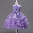 thumbnail image 5 of Xdegoge Princess Dress for Girls Sleeveless Sequin Bodice Layered Ruffle Tulle Skirt Wedding Pageant Gown Bowknot Detail Special Occasion Elegant Appare Size 12 Years, 5 of 7