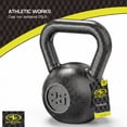 thumbnail image 2 of Athletic Works 25lb Kettlebell, Casting Iron, Durable Black Hammertone Finish, Black, 2 of 8
