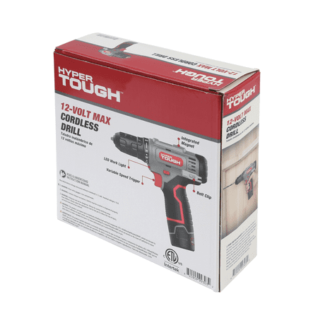 HYPER TOUGH 12V MAX LITHIUM-ION CORDLESS 3/8-INCH DRILL DRIVER WITH 1.5AH BATTERY, 99303
