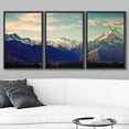 thumbnail image 2 of wall26 - 3 Piece Framed Canvas Wall Art - New Zealand Scenic Mountain Landscape Shot at Mount Cook National Park. - Modern Home Art Stretched and Framed Canvas Ready to Hang - 16"x24"x3 Bla, 2 of 5