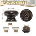 thumbnail image 2 of Uxcell Cabinet Knobs, Round Drawer Dresser Knob Wood Handles Knobs Drawer Pulls with Screw Dark Brown, 2 of 7