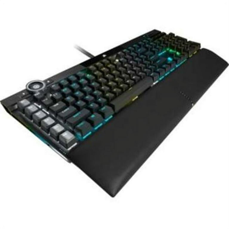 CORSAIR K100 RGB Mechanical Gaming Keyboard, Backlit RGB LED CHERRY MX  SPEED, Double-Shot PBT Keycaps, with Magnetic Detachable Memory Foam Palm  Rest - Black