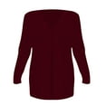 thumbnail image 3 of Jxximdong Plus Size Women Blouses, Elegant Solid Color Hollow Pocket Women's Cardigan Jacket, Red Daily Dresses for Women, 3 of 6