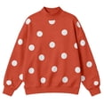 thumbnail image 6 of WhouRiu Girls Casual Neck Sweatshirts Fall Cozy Polka Dot Print Pullover Sweatshirt 2-15 Years, 6 of 6