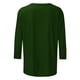 thumbnail image 4 of Tops de Cuello Redondo para las Mujeres Pascua Impresa 3/4 Mangas Blusa, Ligera Imitación Algodón Top Casual, 4 of 5