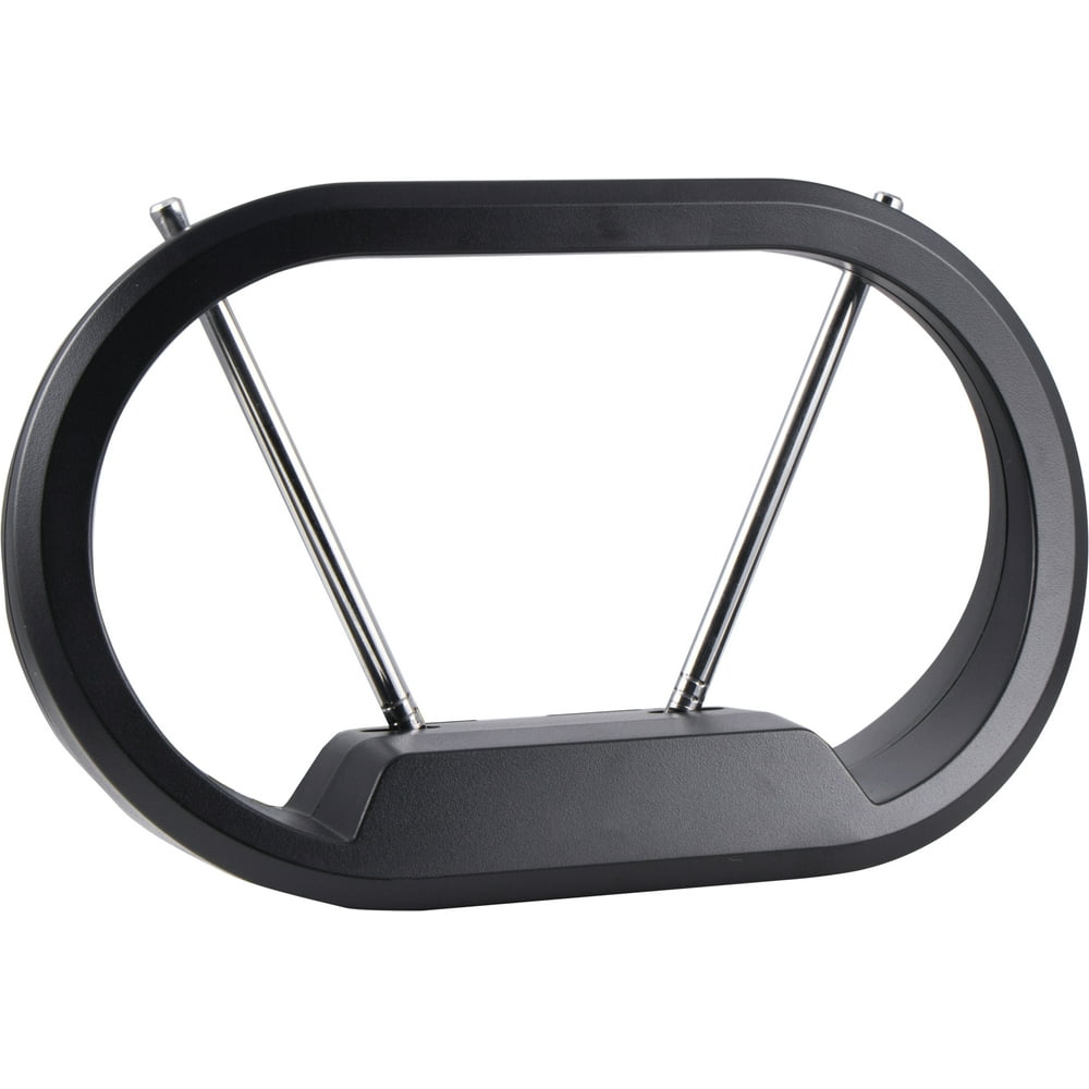 onn. Modern Loop HD TV Antenna, 1080p and 4K Ultra HD Ready, Black