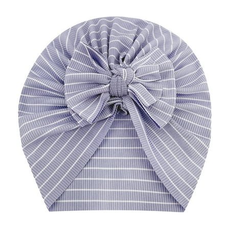 

Toddler Baby Boys Girls Stretch Striped Bow Breathable Hat Caps Headwear 3 Years