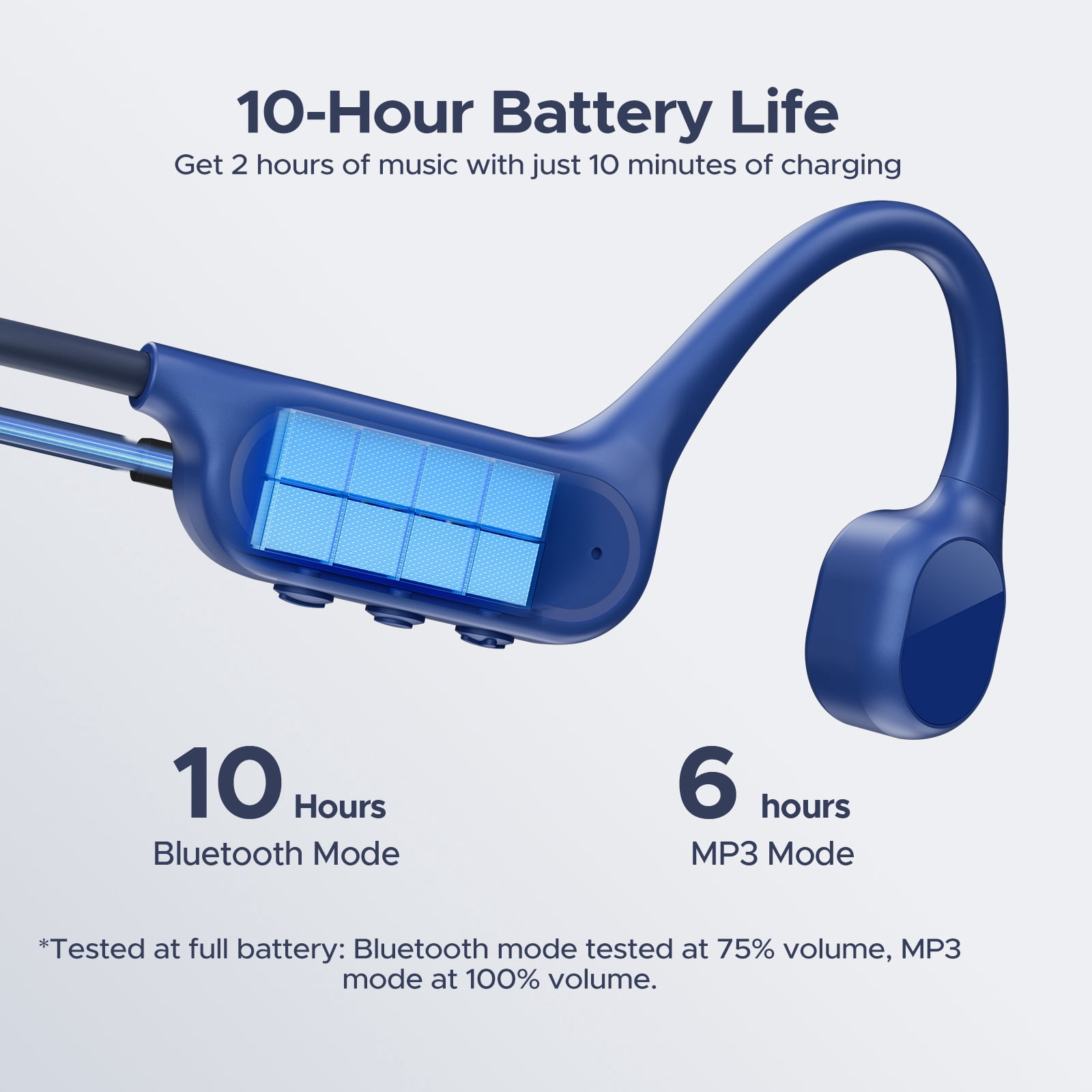 DOOGEE Bone Conduction Headphones, IP68 Waterproof Swimming Headphones with 32GB MP3 Player, Open Ear Bluetooth Headset for Running, Cycling & Sports