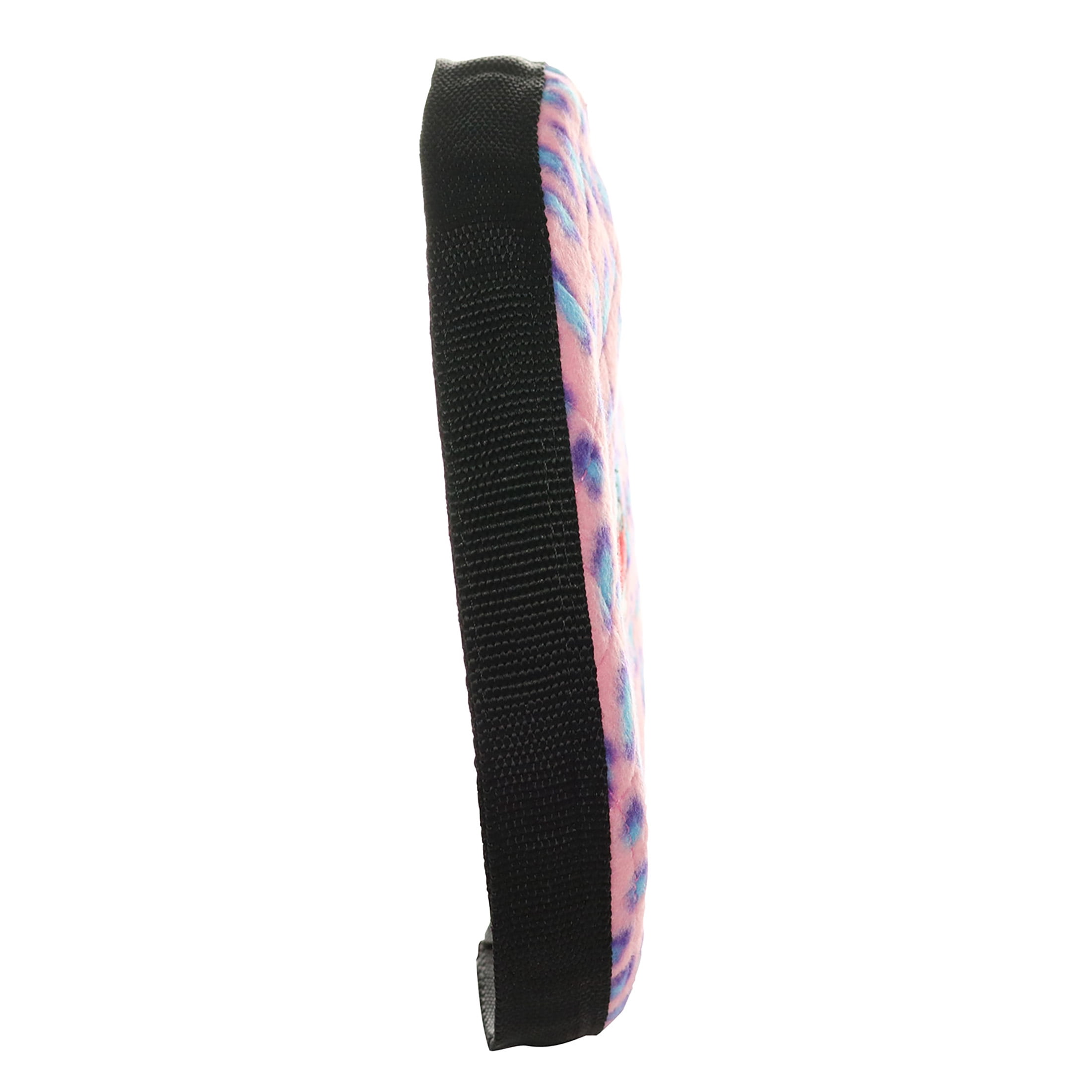 Tuffy Ultimate Flyer Pink Leopard Durable Plush Squeaky Dog Toy